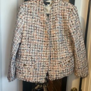 Ann Taylor Tweed jacket size 10 off white color